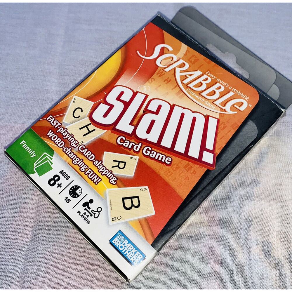 Scrabble Slam! Card Game Hasbro Parker Brothers 2008 Family New Sealed 55 Deck